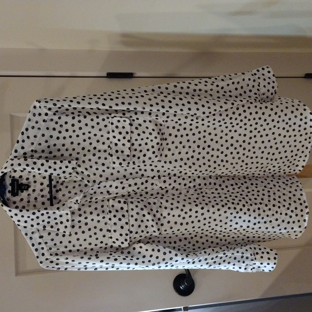 Women's Button Down polka dot shirt
